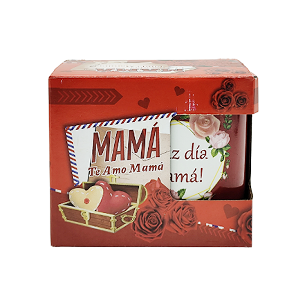 Taza Día de la Madre Diseño con Marco con Flores