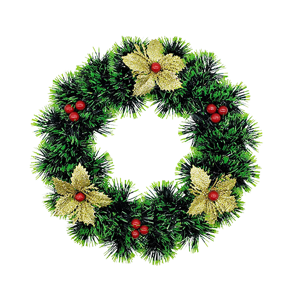 Aro Navideño con Flores