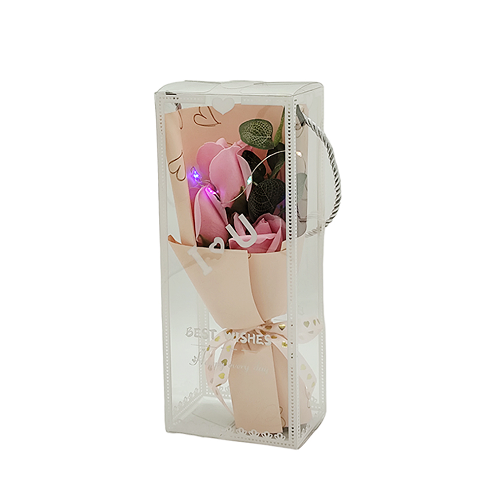 Arreglo de Rosas en Caja con Luces Led