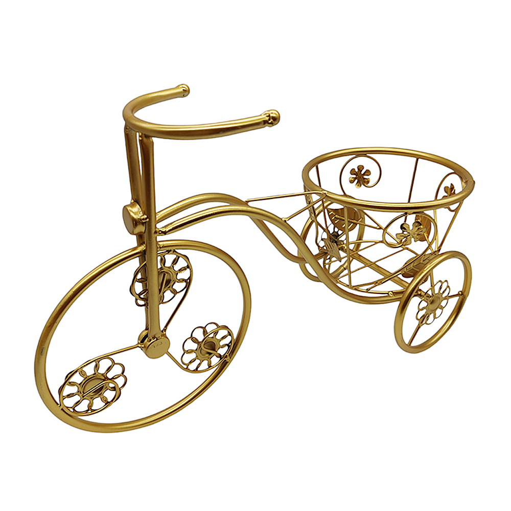 Bici de Metal 1 Canastos Chica Dorada