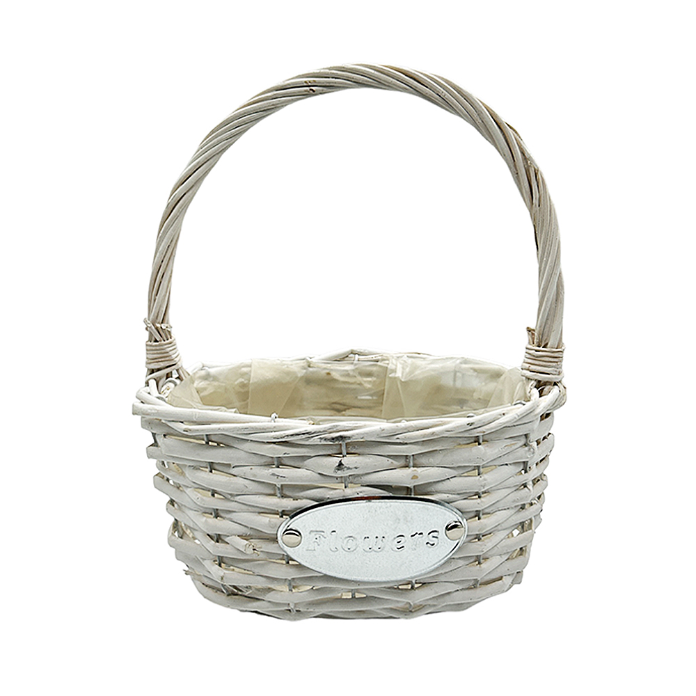 Canasta de Mimbre Blanca