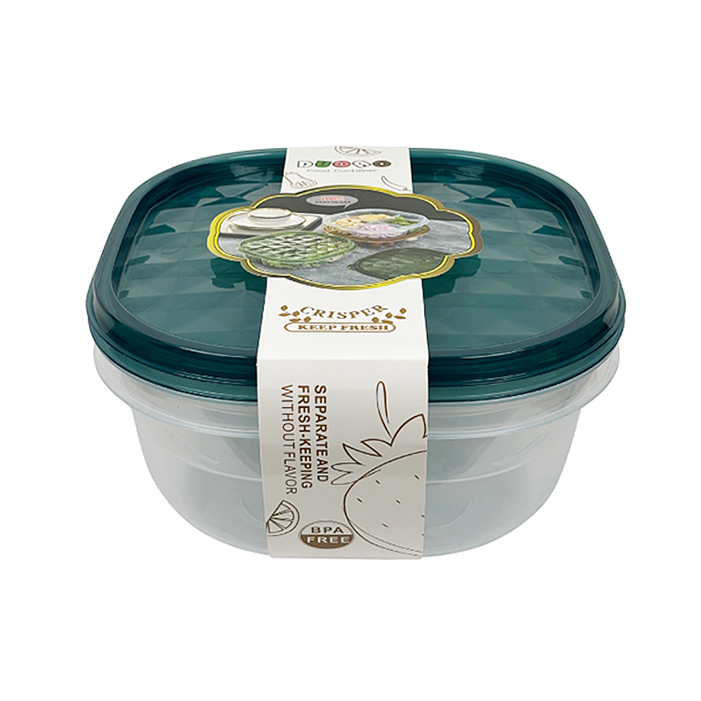 Set Tupper 2pcs 21cm con Diviciones