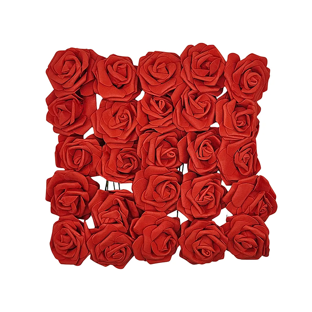 Rosas de Goma Eva Individuales 25 Unid.