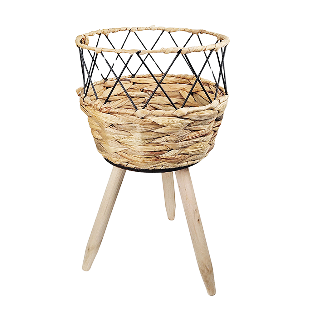 Soporte para Maceta de Mimbre con Patas 43,5cm Alto