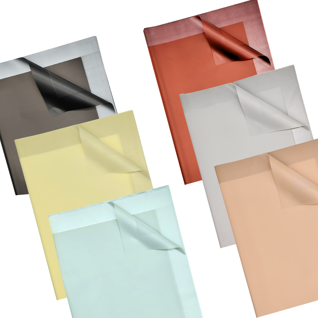 Papel Coreano Borde Metalizado 20 unid.