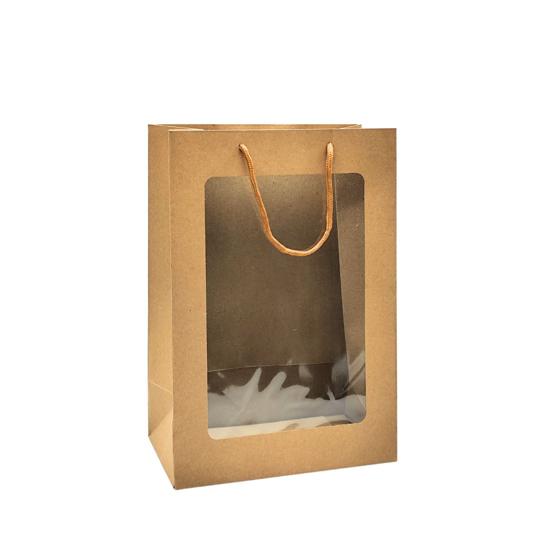 Bolsa Regalo con Ventana 35cm Alto - Pack 10uni.